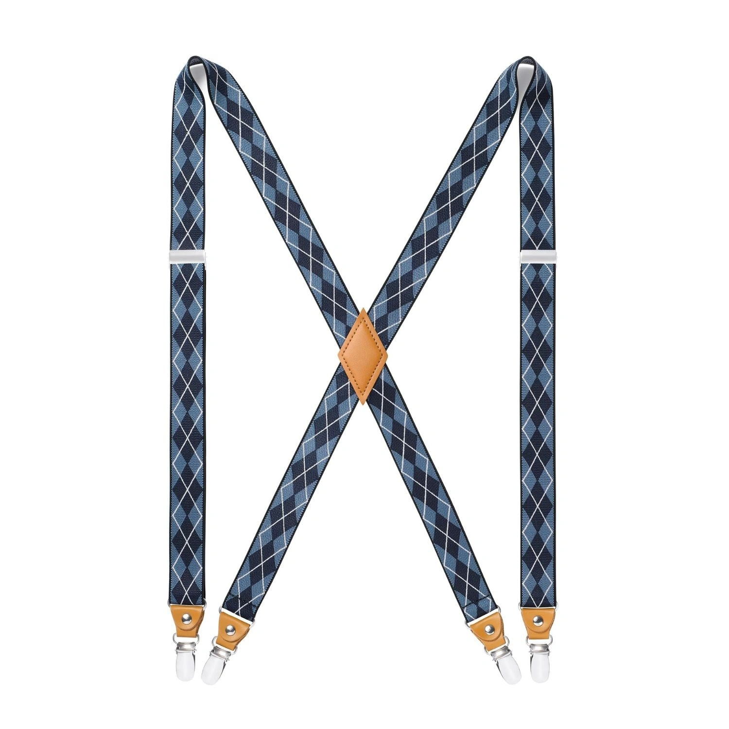 ¡Tirantes ajustables de 1.0 pulgada: Azul Ajedrezado! Estilo y soporte, ¡imprescindibles! Combina con todo.